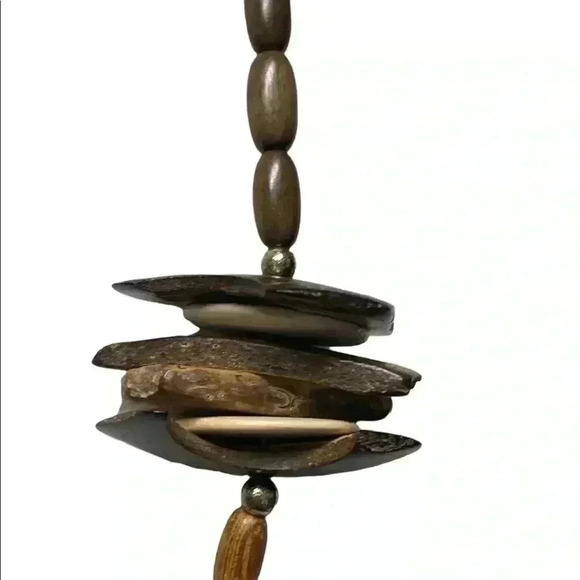 Vintage Elephant African Shell Beaded Necklace - Picture 6 of 8